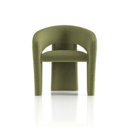 Boho Accent Chair Forest Green - side angle