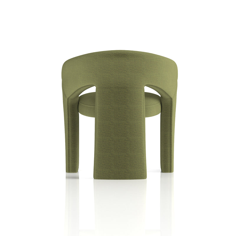 Boho Accent Chair Forest Green - rear view
