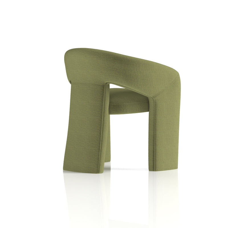 Boho Accent Chair Forest Green - seat detail