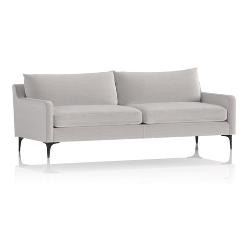 Emmy Cushioned 3 Seater Sofa Light Grey - front view