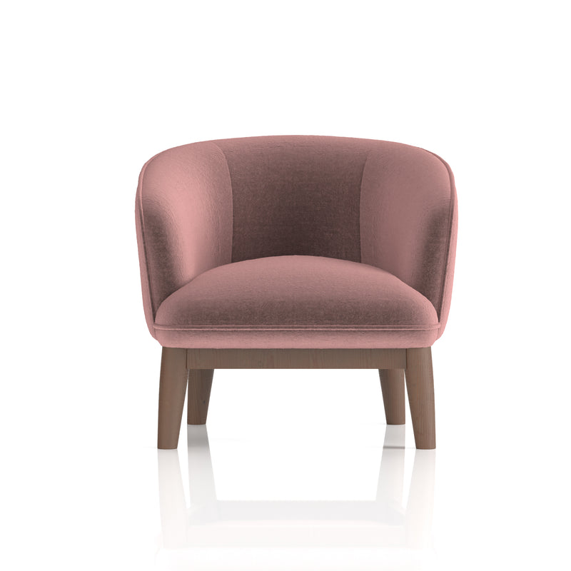 Lulu Accent Chair Old Rosa - side angle