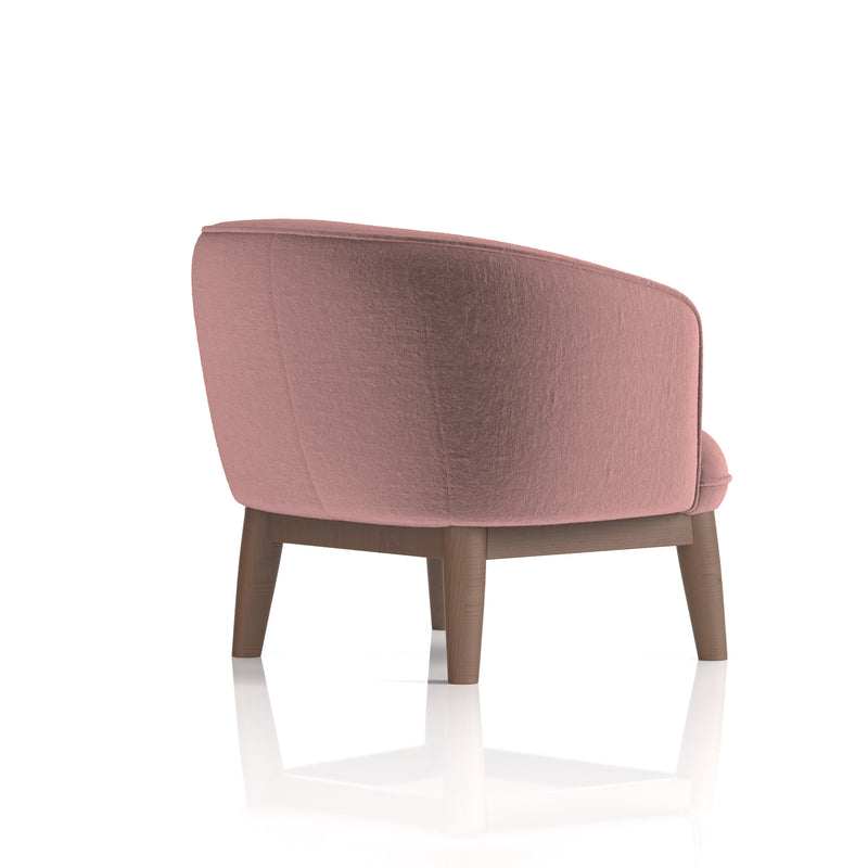 Lulu Accent Chair Old Rosa - wooden leg detail