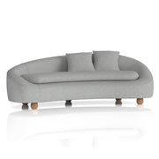 Mimi 3 Seater Curved Sofa Boucle - front view