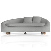 Mimi 3 Seater Curved Sofa Boucle - side angle