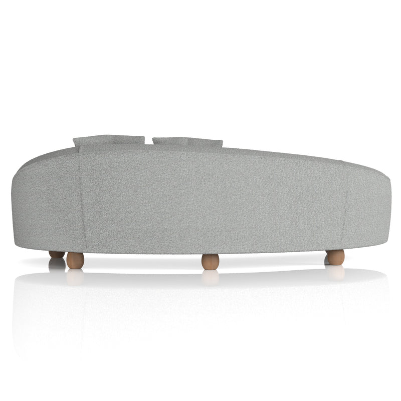 Mimi 3 Seater Curved Sofa Boucle - rear view