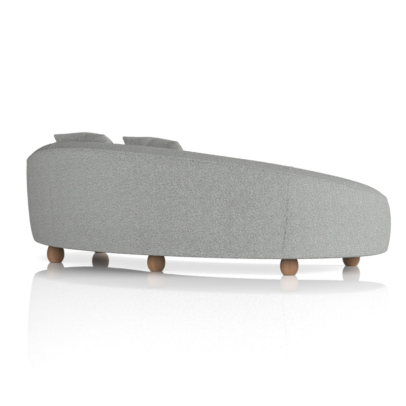 Mimi 3 Seater Curved Sofa Boucle - curve detail