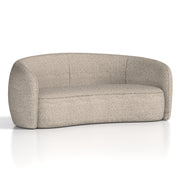 Phoebe Curved Sofa Cream Boucle - front view