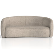 Phoebe Curved Sofa Cream Boucle - side angle