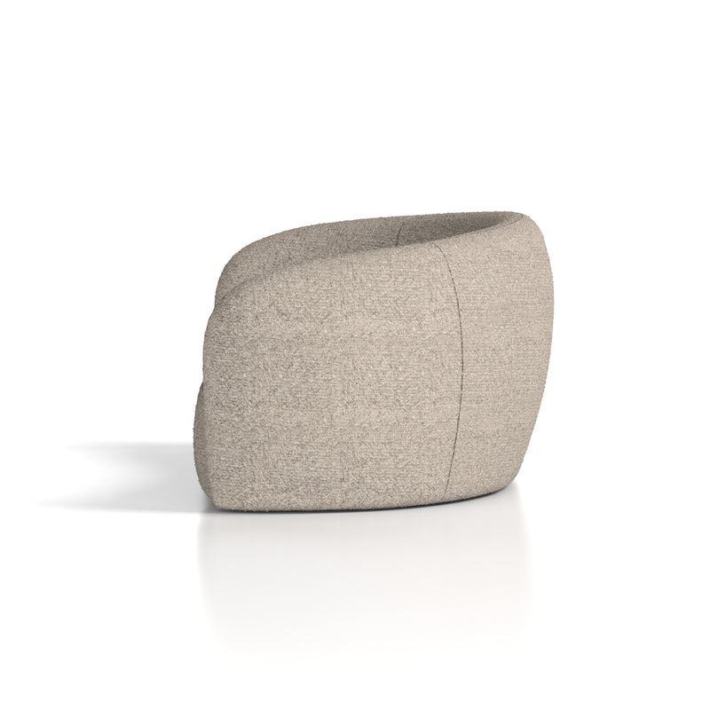 Phoebe Curved Sofa Cream Boucle - lifestyle setting