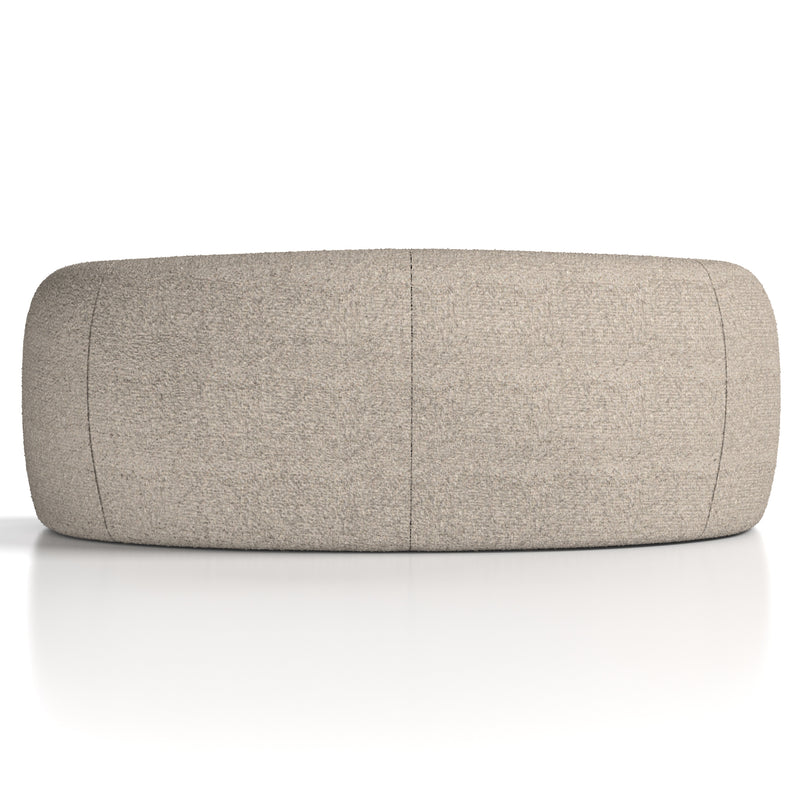 Phoebe Curved Sofa Cream Boucle - rear view