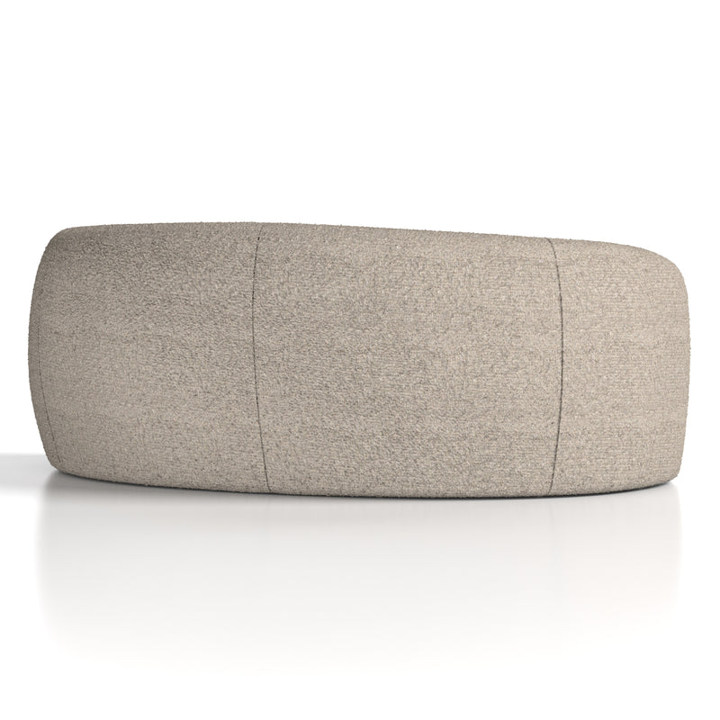 Phoebe Curved Sofa Cream Boucle - curve detail