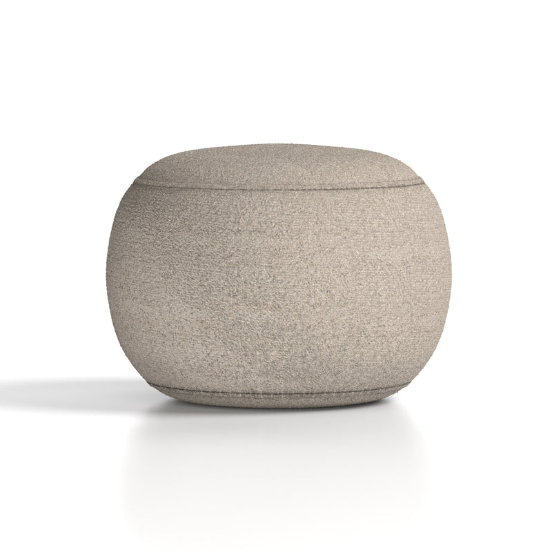 Phoebe Footstool Cream Boucle - front view