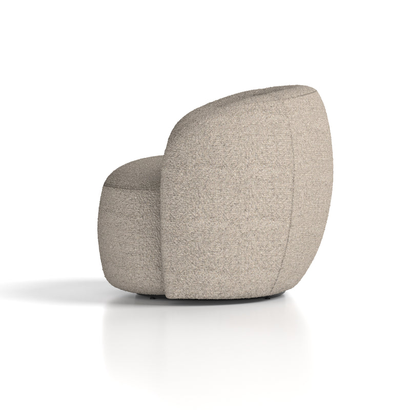 Phoebe Swivel Accent Chair Cream Boucle - lifestyle setting