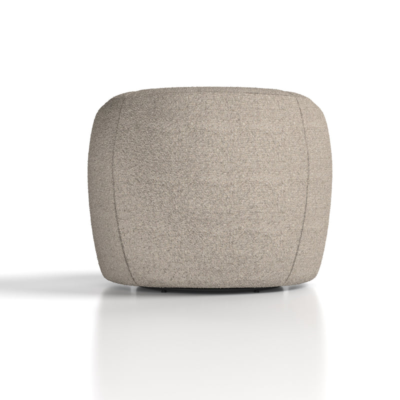 Phoebe Swivel Accent Chair Cream Boucle - rear view