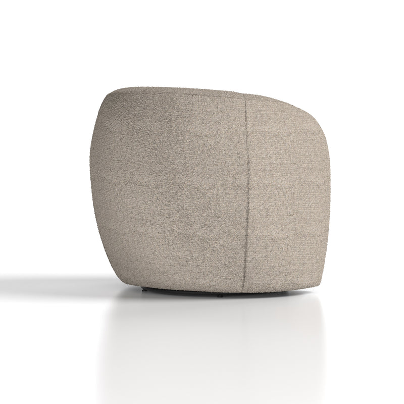 Phoebe Swivel Accent Chair Cream Boucle - swivel base detail