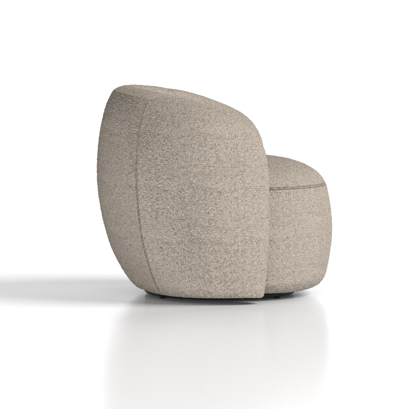 Phoebe Swivel Accent Chair Cream Boucle - room setting