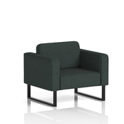 Brixworth Armchair - Rivet - Charcoal fabric, Black legs - Homesplex