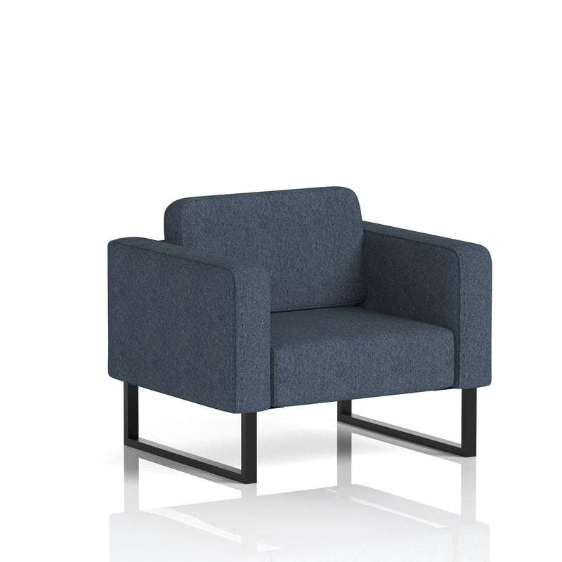 Brixworth Armchair - Rivet - Crucible fabric, Black legs - Homesplex