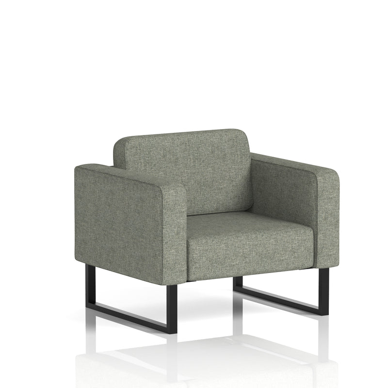 Brixworth Armchair - Rivet - Vitreous fabric, Black legs - Homesplex