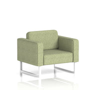 Brixworth Armchair - Rivet - Burnish fabric, White legs - Homesplex
