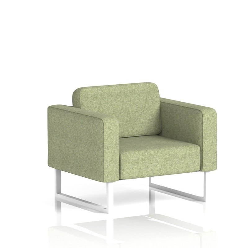Brixworth Armchair - Rivet - Burnish fabric, White legs - Homesplex