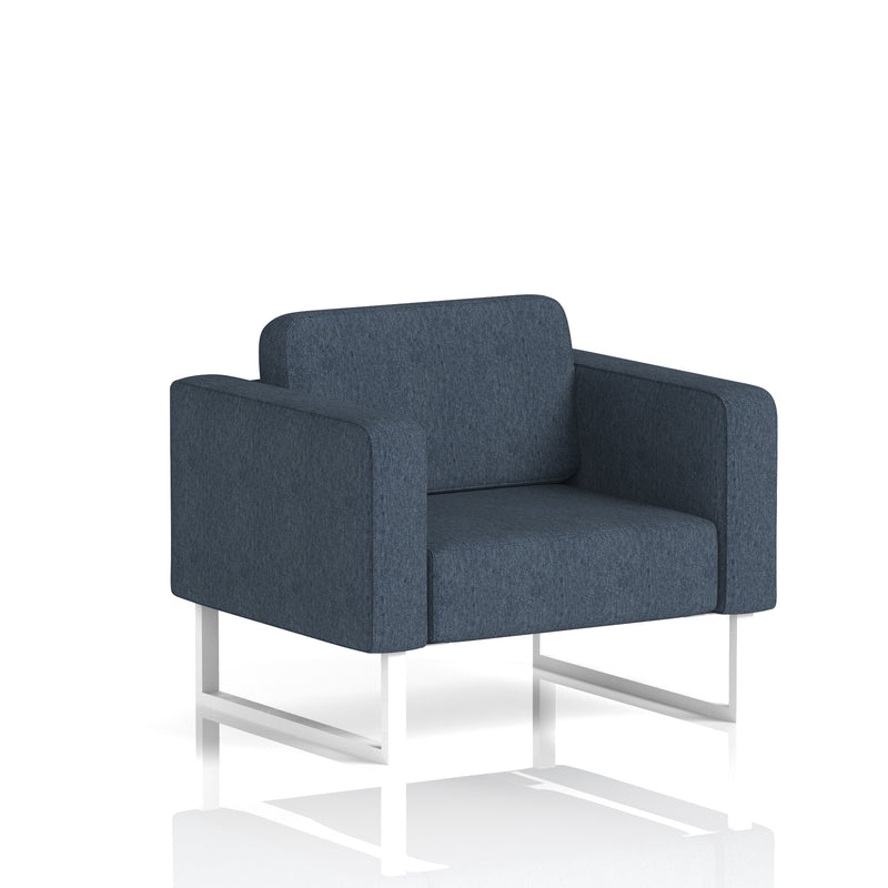 Brixworth Armchair - Rivet - Crucible fabric, White legs - Homesplex