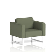 Brixworth Armchair - Main Line Flax - Monument fabric, White legs - Homesplex