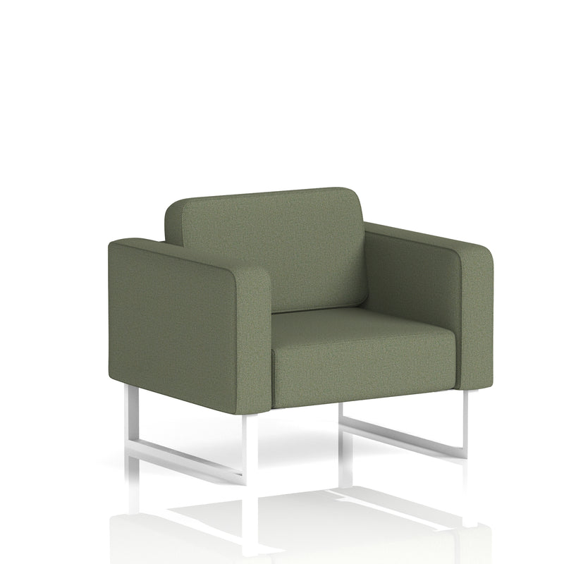 Brixworth Armchair - Main Line Flax - Monument fabric, White legs - Homesplex