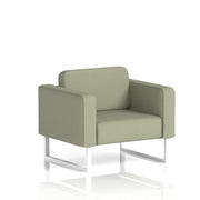 Brixworth Armchair - Main Line Flax - Newbury fabric, White legs - Homesplex