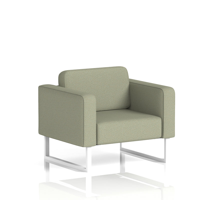 Brixworth Armchair - Main Line Flax - Newbury fabric, White legs - Homesplex