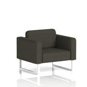 Brixworth Armchair - Main Line Flax - Temple fabric, White legs - Homesplex