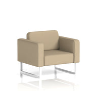 Brixworth Armchair - Main Line Flax - Upminster fabric, White legs - Homesplex