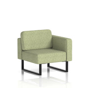 Brixworth Modular Seating Left Unit - Rivet - Burnish Black Legs - Homesplex