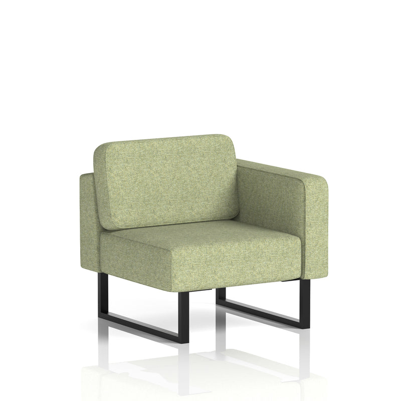 Brixworth Modular Seating Left Unit - Rivet - Burnish Black Legs - Homesplex