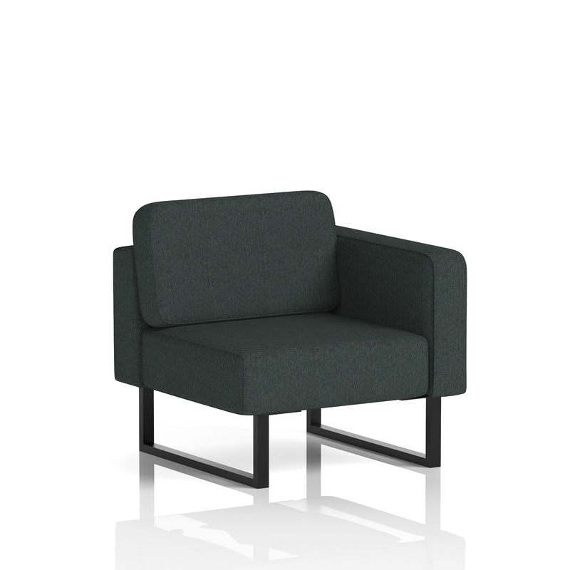 Brixworth Modular Seating Left Unit - Rivet - Charcoal Black Legs - Homesplex