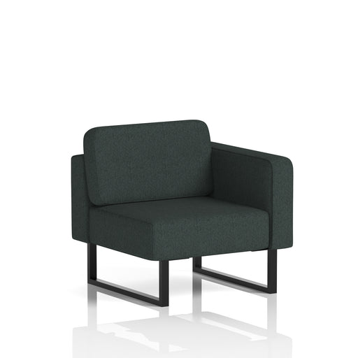 Brixworth Modular Seating Left Unit - Rivet - Charcoal Black Legs - Homesplex