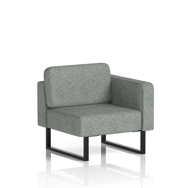 Brixworth Modular Seating Left Unit - Rivet - Prime Black Legs - Homesplex