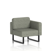 Brixworth Modular Seating Left Unit - Rivet - Vitreous Black Legs - Homesplex
