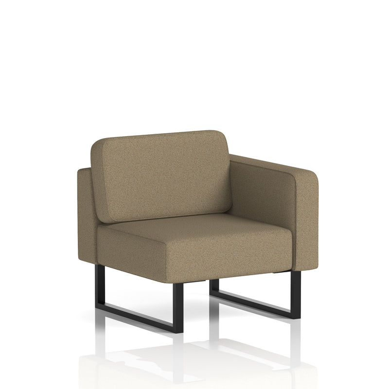 Brixworth Modular Seating Left Unit - Main Line Flax - Bank Black Legs - Homesplex