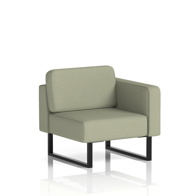 Brixworth Modular Seating Left Unit - Main Line Flax - Newbury Black Legs - Homesplex