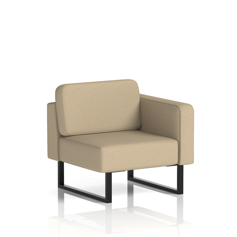 Brixworth Modular Seating Left Unit - Main Line Flax - Upminster Black Legs - Homesplex