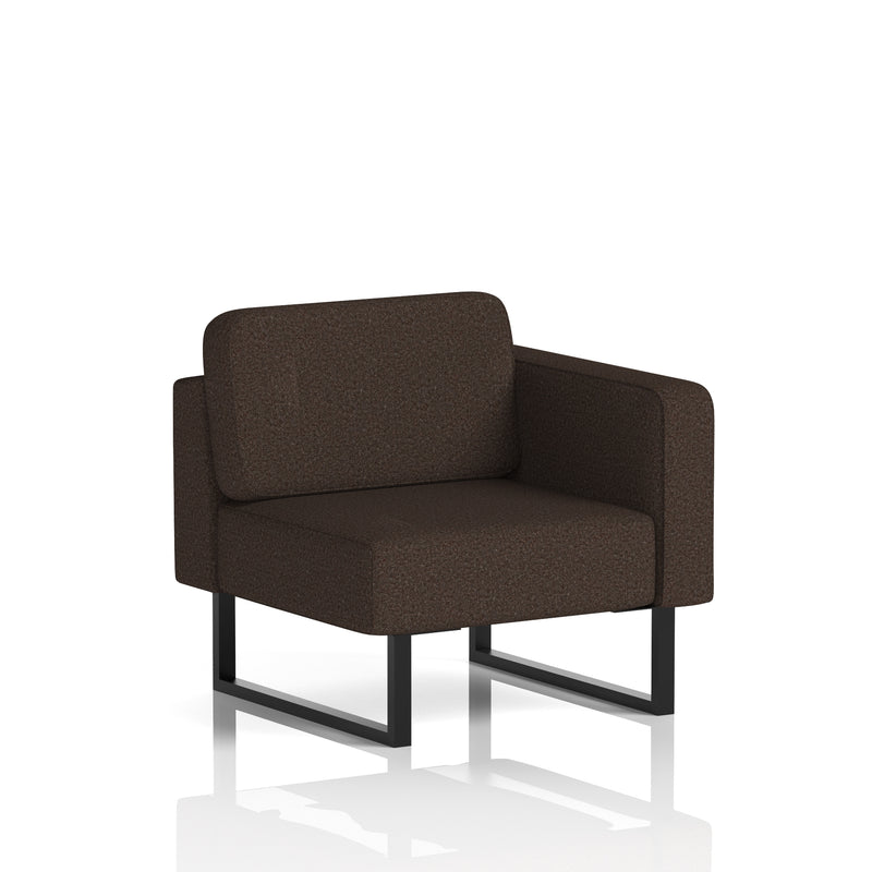 Brixworth Modular Seating Left Unit - Synergy - Wed Black Legs - Homesplex