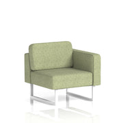 Brixworth Modular Seating Left Unit - Rivet - Burnish White Legs - Homesplex