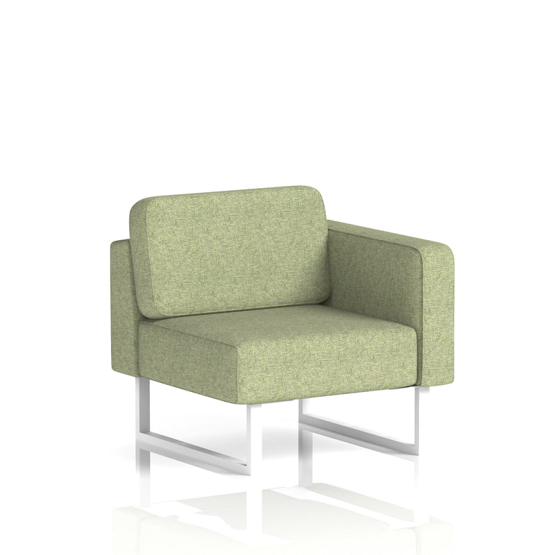 Brixworth Modular Seating Left Unit - Rivet - Burnish White Legs - Homesplex