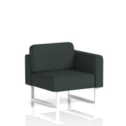 Brixworth Modular Seating Left Unit - Rivet - Charcoal White Legs - Homesplex