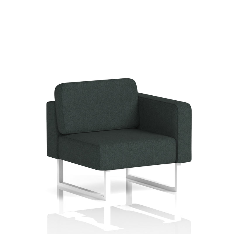 Brixworth Modular Seating Left Unit - Rivet - Charcoal White Legs - Homesplex