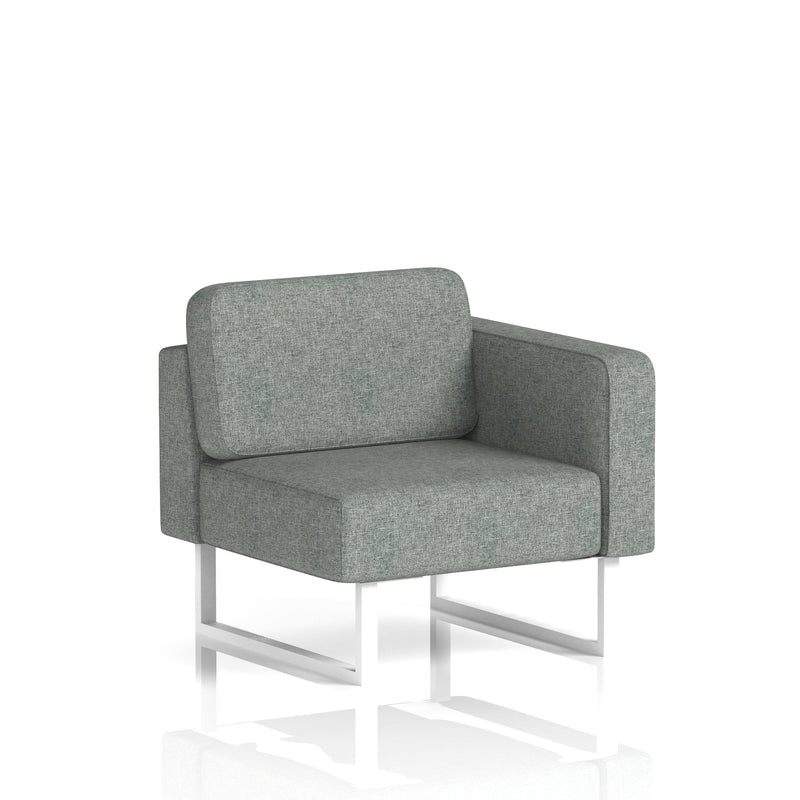 Brixworth Modular Seating Left Unit - Rivet - Prime White Legs - Homesplex