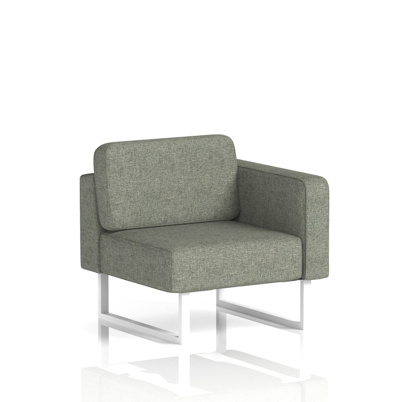 Brixworth Modular Seating Left Unit - Rivet - Vitreous White Legs - Homesplex