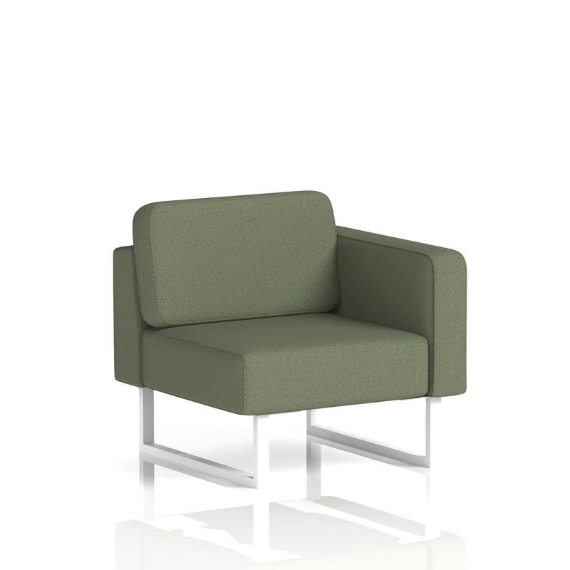 Brixworth Modular Seating Left Unit - Main Line Flax - Monument White Legs - Homesplex