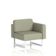 Brixworth Modular Seating Left Unit - Main Line Flax - Newbury White Legs - Homesplex